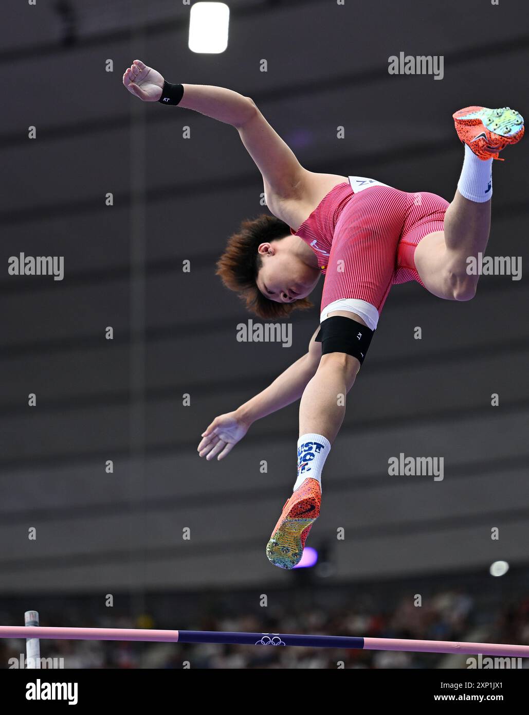 Paris, France. 3rd Aug, 2024. Zhong Tao of China competes during the ...