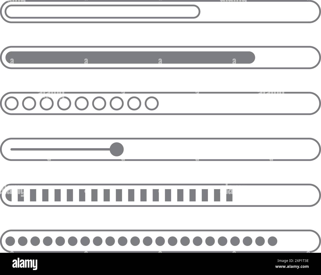 Progress bar set. Web ui graphic element Stock Vector Image & Art - Alamy