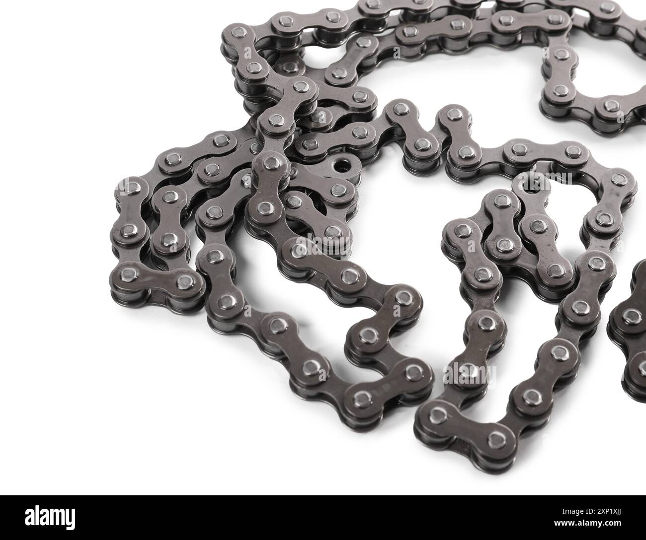 Bike chain isolated on white. Cycling accessory Stock Photo