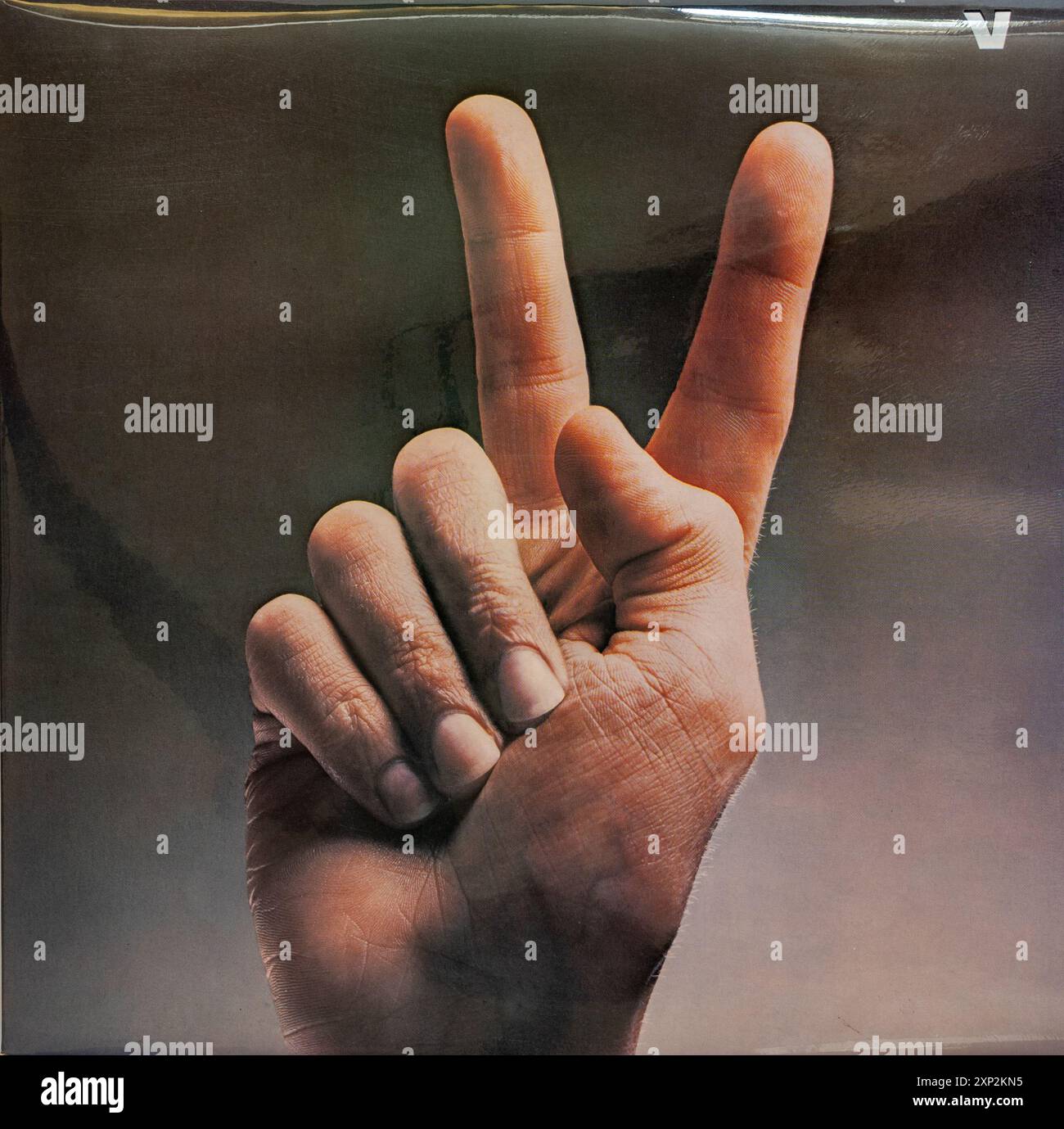 V album cover art, UK Virgin Records sampler by various artists, released in 1975 Stock Photo