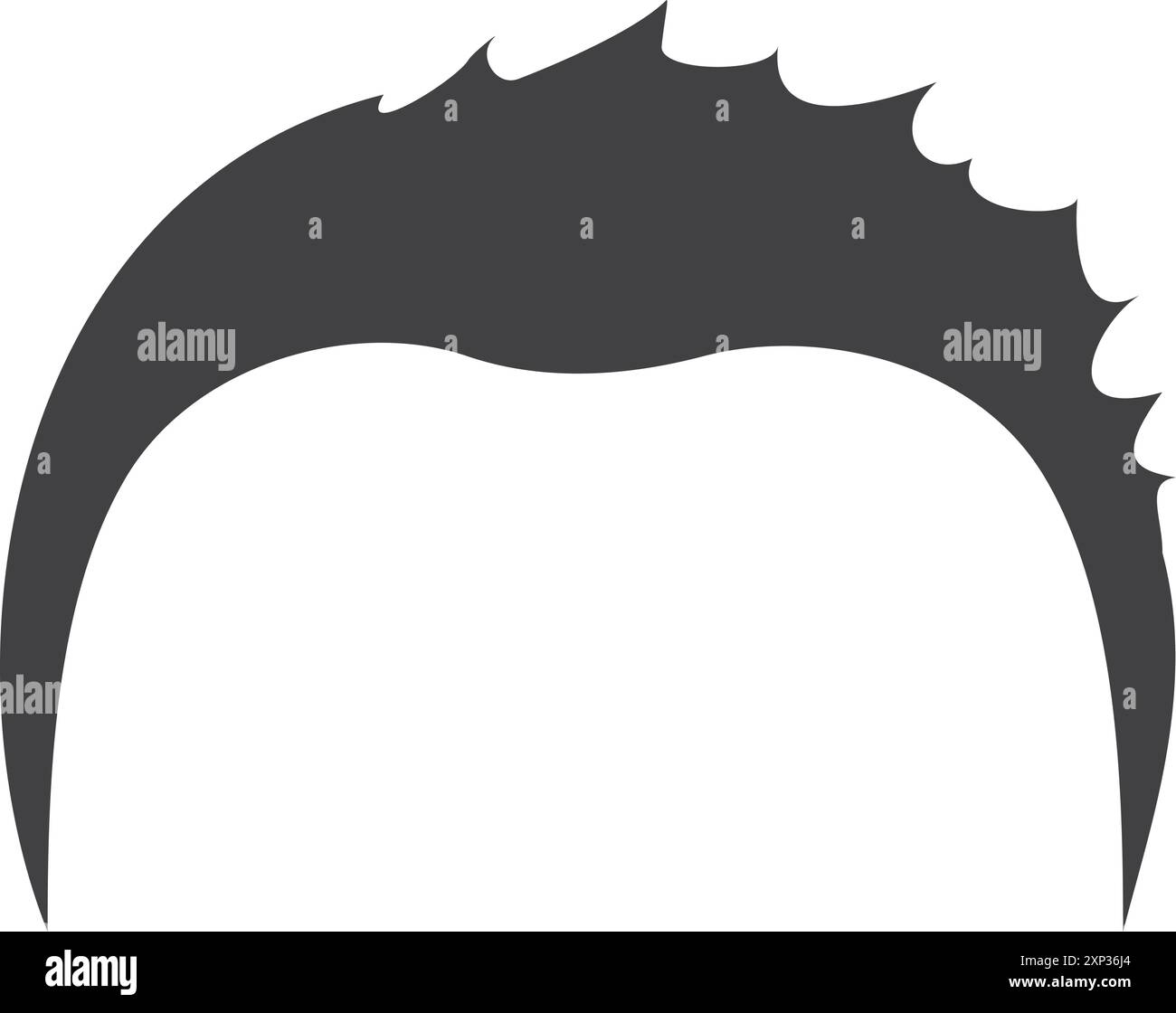 Male haircut icon. Short hair black silhouette Stock Vector Image & Art