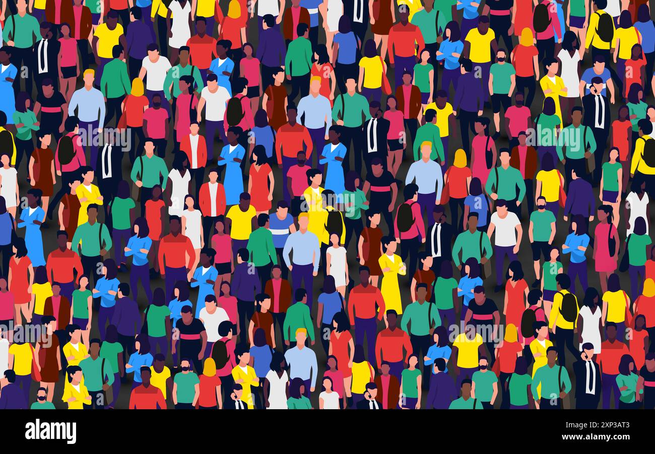 Large group of people. Vector illustration Stock Vector Image & Art - Alamy