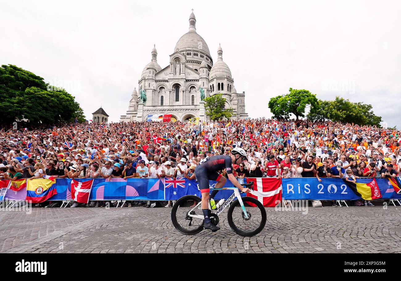 Great Britain's Fred Wright passes the Basilique du Sacre Coeur de