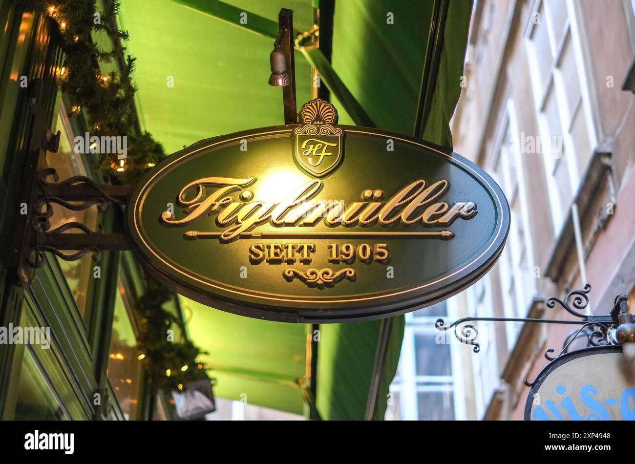 Figlmüller - Home of the Original Vienna Schnitzel Stock Photo