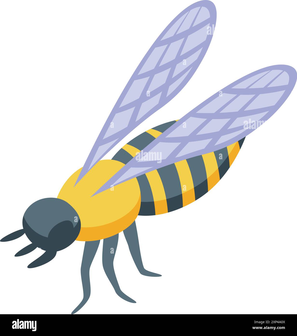 Honey bee with spread wings is flying and ready to pollinate Stock ...