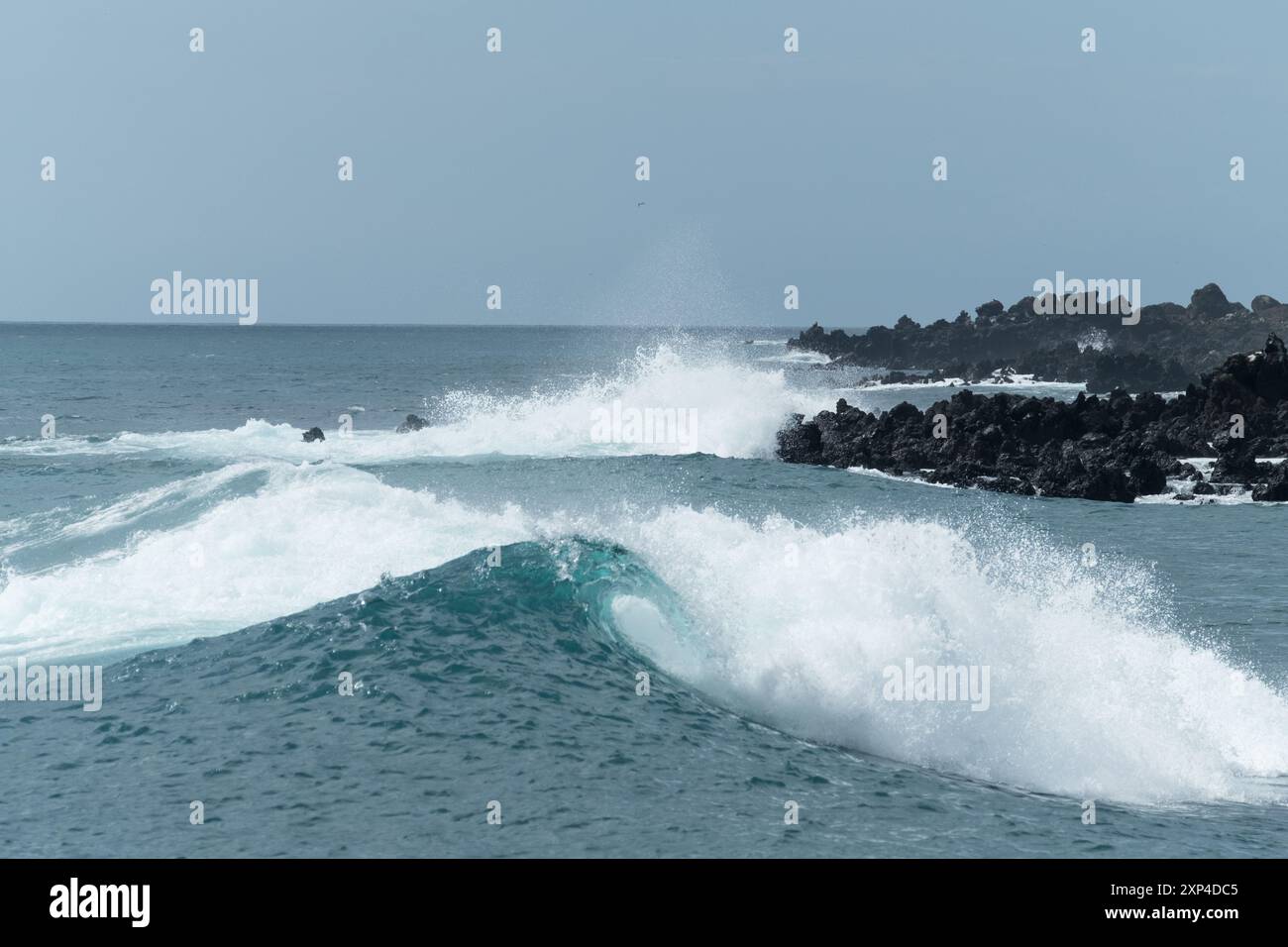 Foamy water waves crash against hi-res stock photography and images - Alamy
