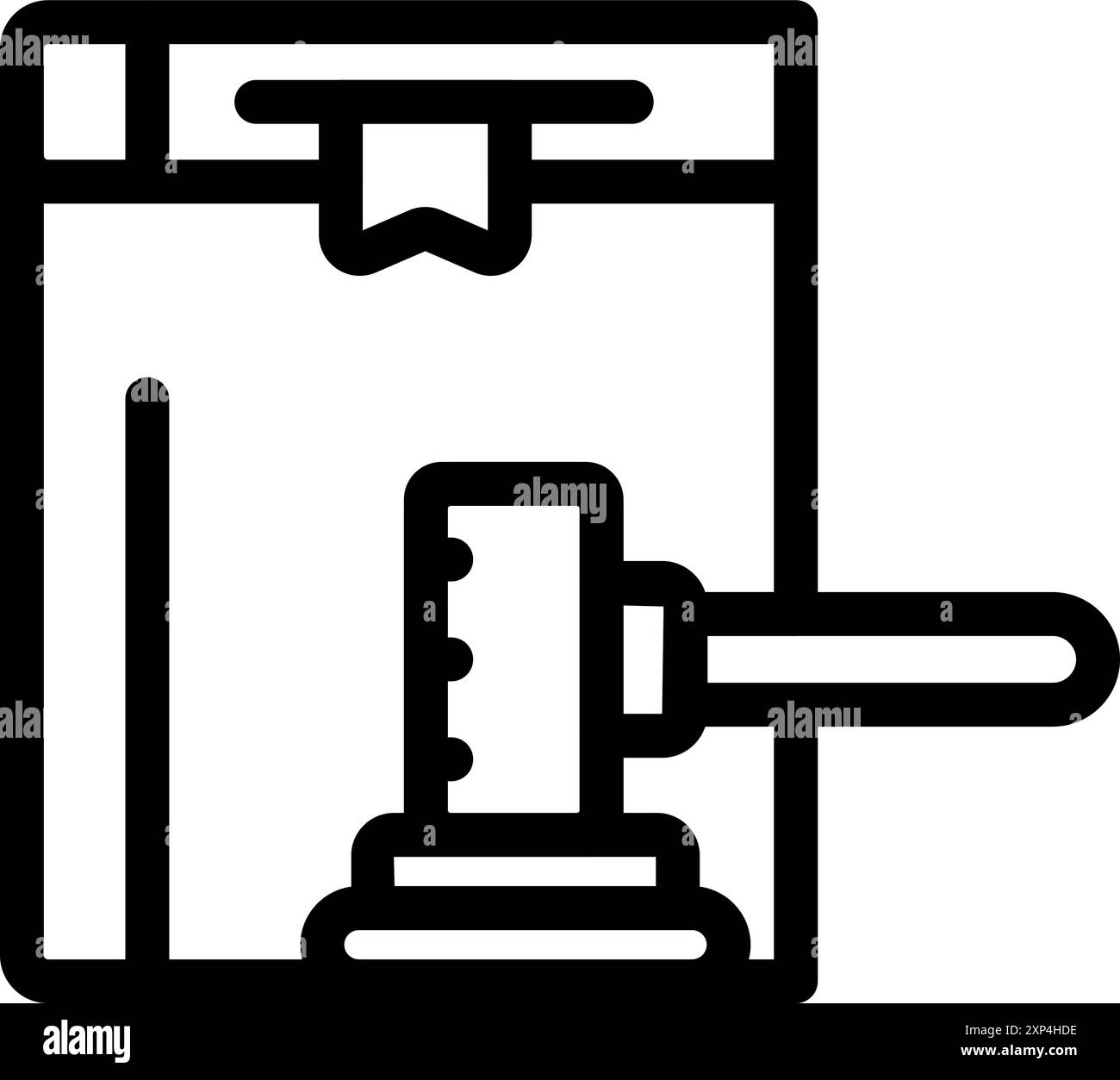 Judge gavel hitting for online law book auction, legal advice and law online Stock Vector