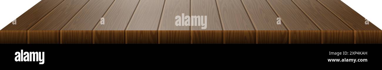 Wooden floor plank. Dark timber texture tile Stock Vector