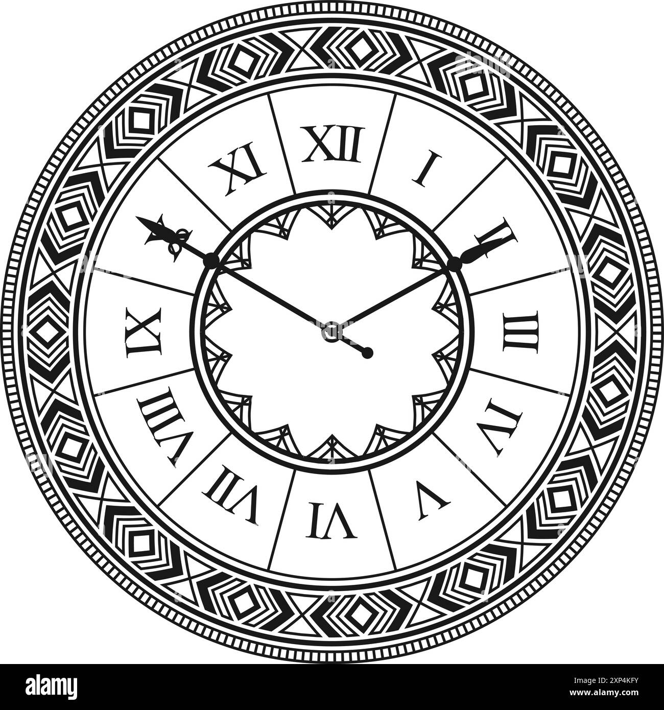 Antique time watch face. Hour clock drawing Stock Vector Image & Art ...