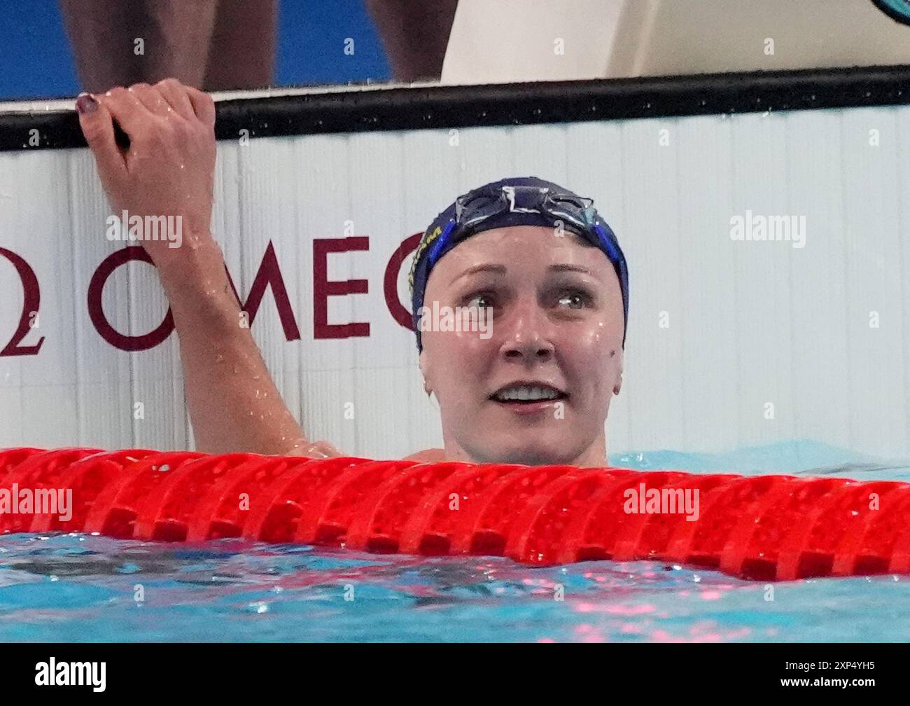 paris-france-03rd-aug-2024-sarah-sjoestroem-of-sweeden-sets-an