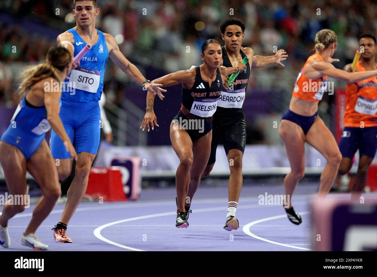 Great Britain's Laviai Nielsen during the 4 x 400m Relay Mixed Final at