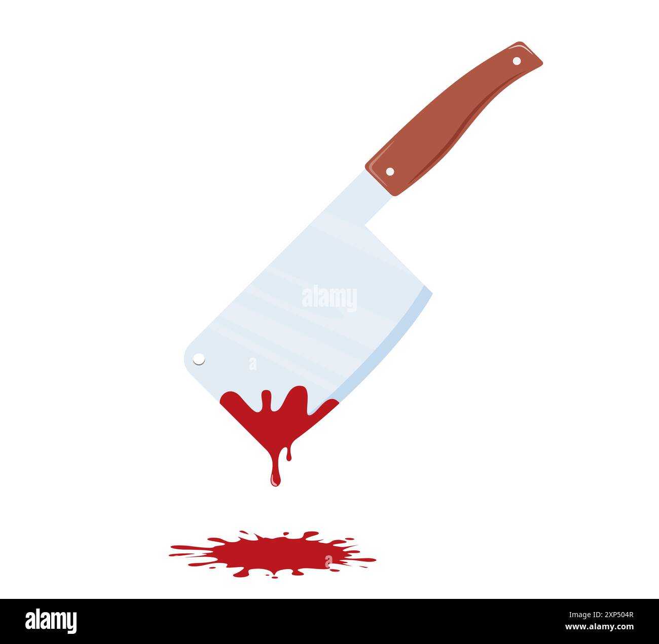 Bloody knife. Murder weapon with red blood stains. Criminal evidence ...