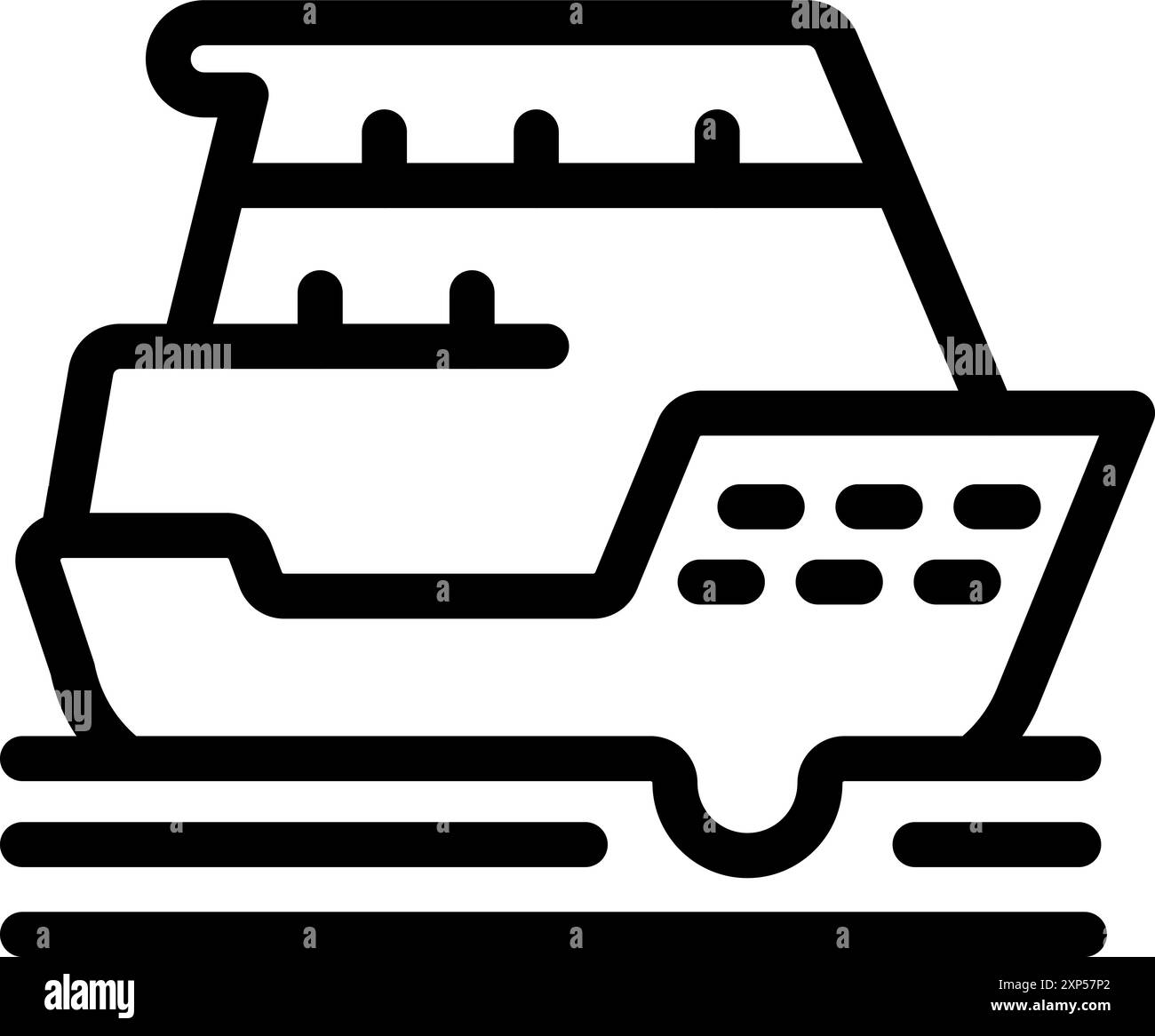 Ferry boat line drawing Black and White Stock Photos & Images - Alamy