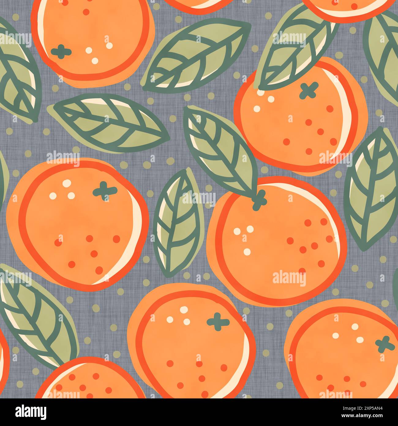 Cute Oranges Pattern Cute doodle drawing slice hi-res stock photography and images - Alamy