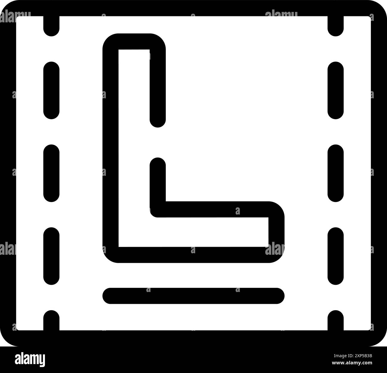 Parking space icon representing an available parking spot for a car in ...