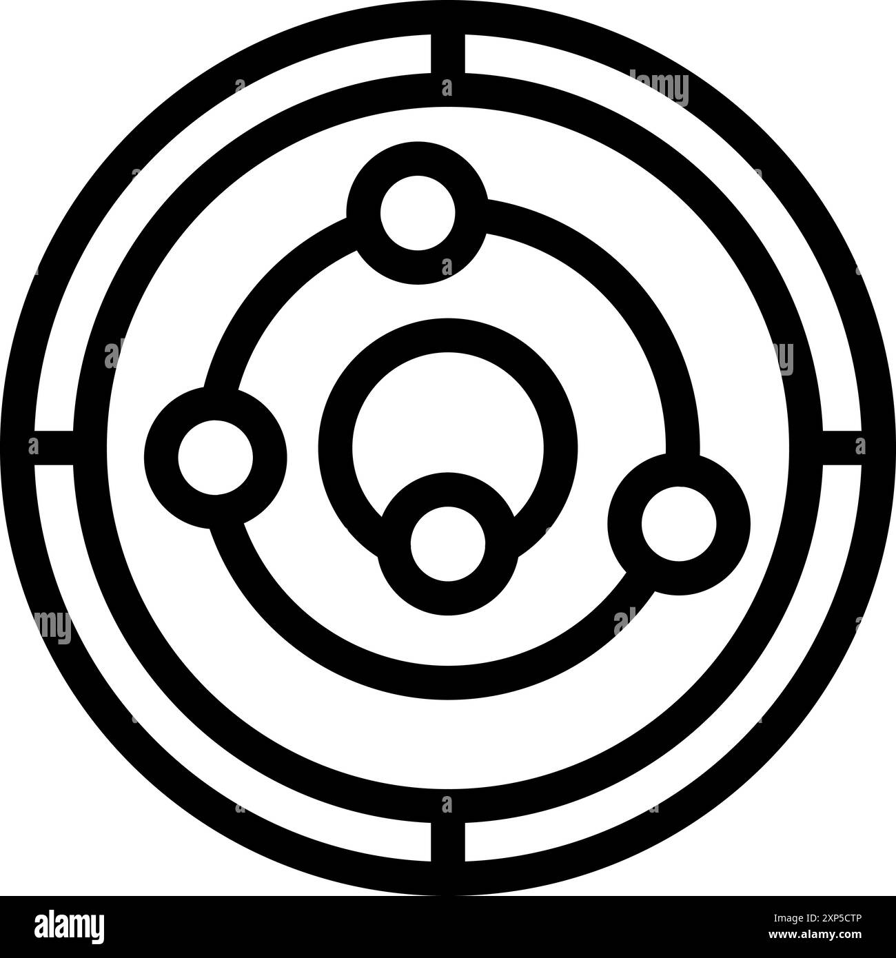 Solar system planets orbit sun Black and White Stock Photos & Images ...