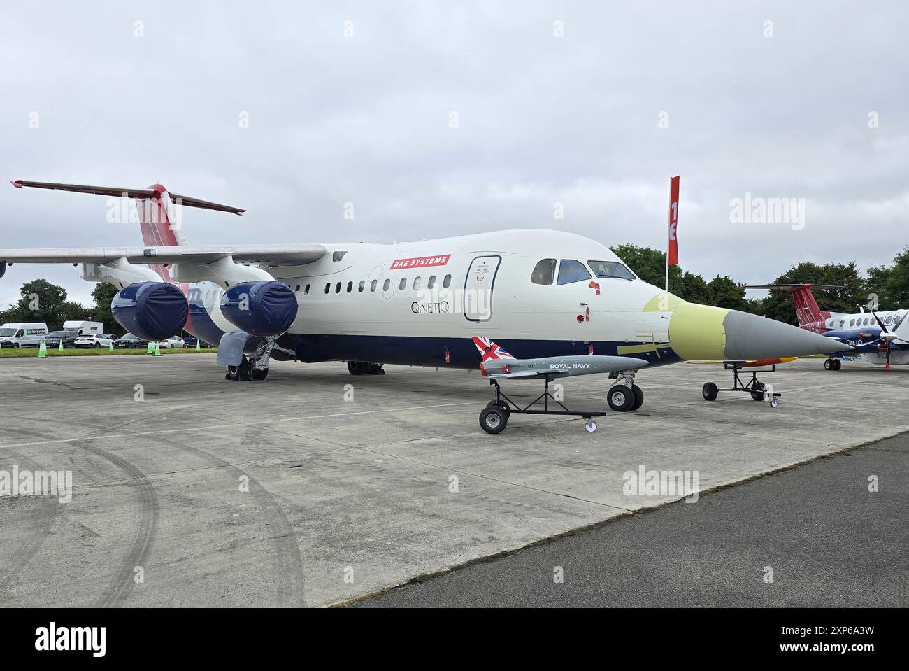 Royal Rj100 RAF Fairford, UK. 19 July 2024. QinetiQ - British Aerospace Avro RJ100 ...