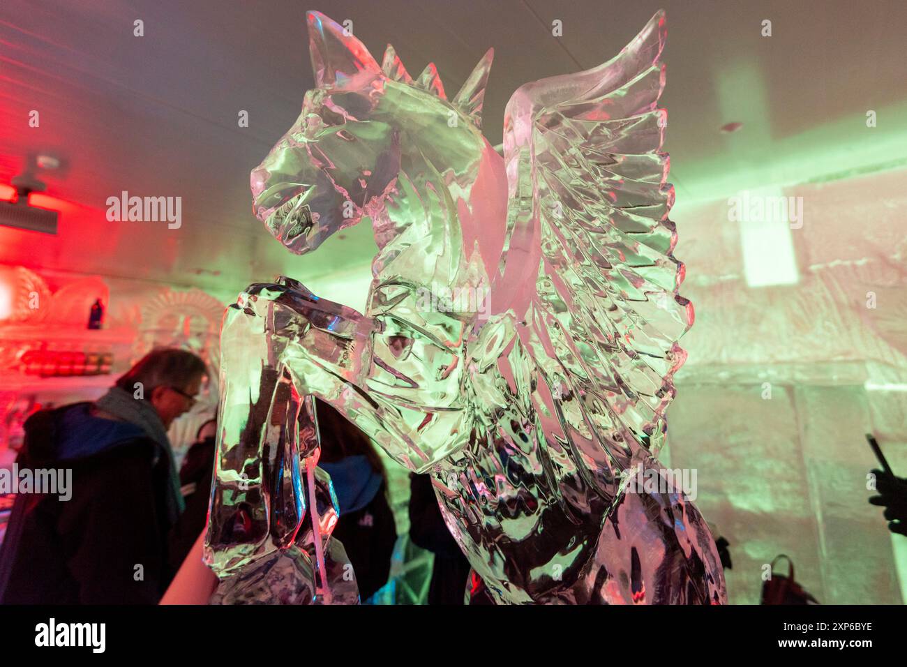 Ice Sculpture in Ice Bar Stock Photo - Alamy