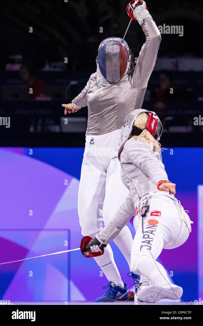 Paris, France. 3rd Aug 2024. Sara Balzer (FRA), Fencing, Women's Sabre ...