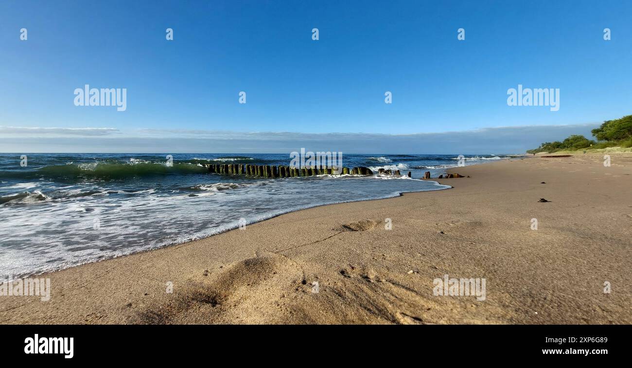 A trip to Poland to the Baltic Sea and the surrounding cities, beaches and the spectacle of amazing sunsets, sunrises and nature, the best photo Stock Photo