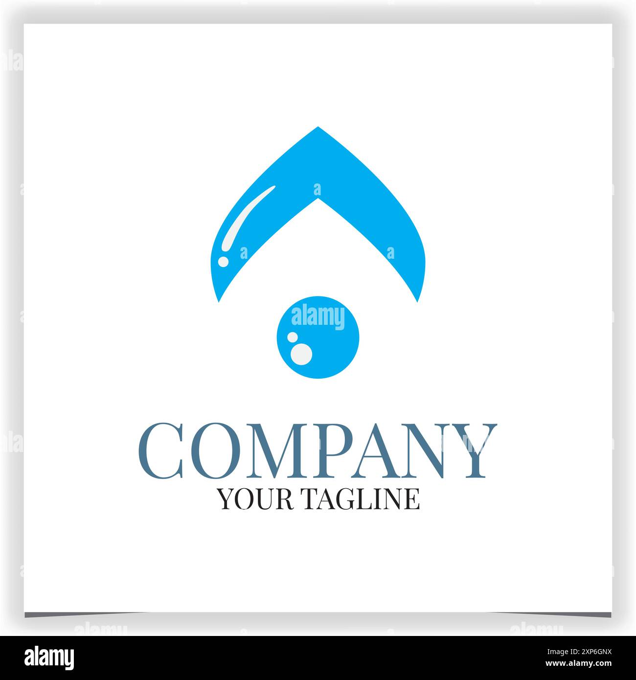 Water Drop Logo with Initial A Negative Space Oil Drop Vector Stock Vector