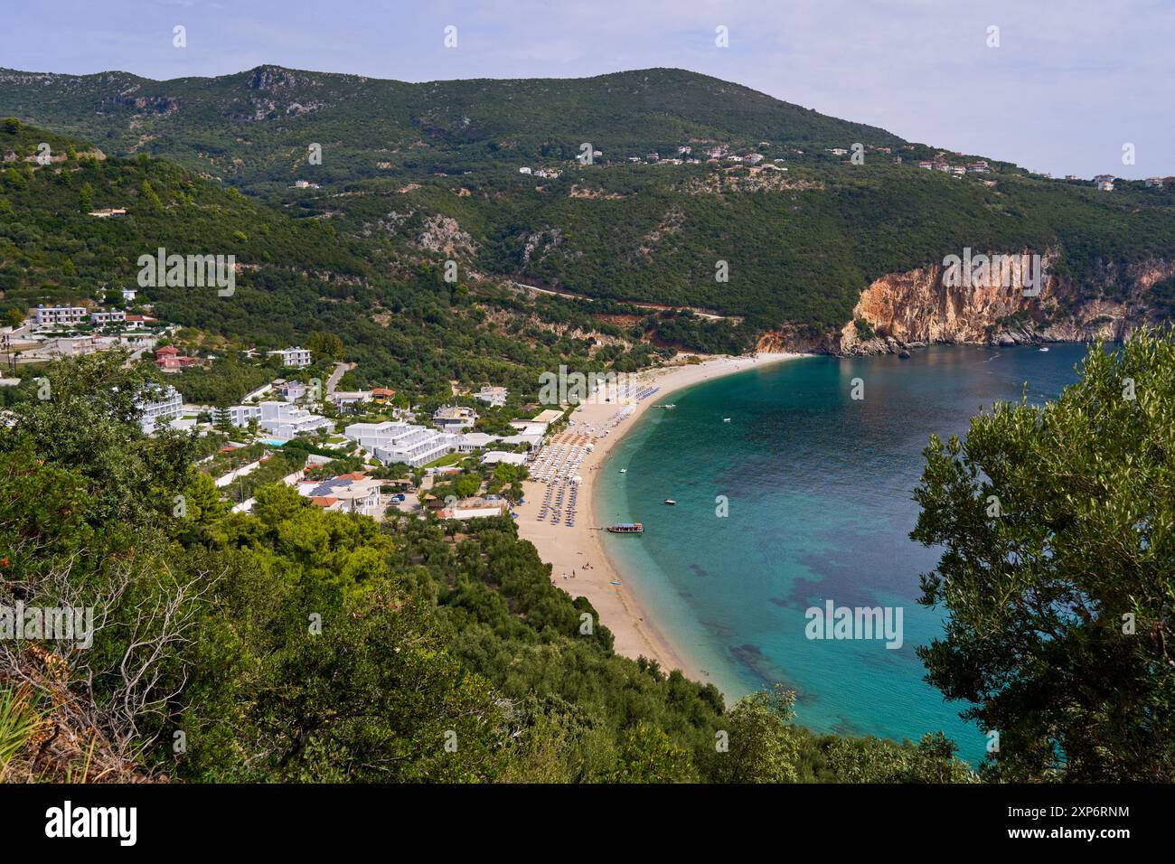 View of Lichnos beach near Parga, Greece Stock Photo