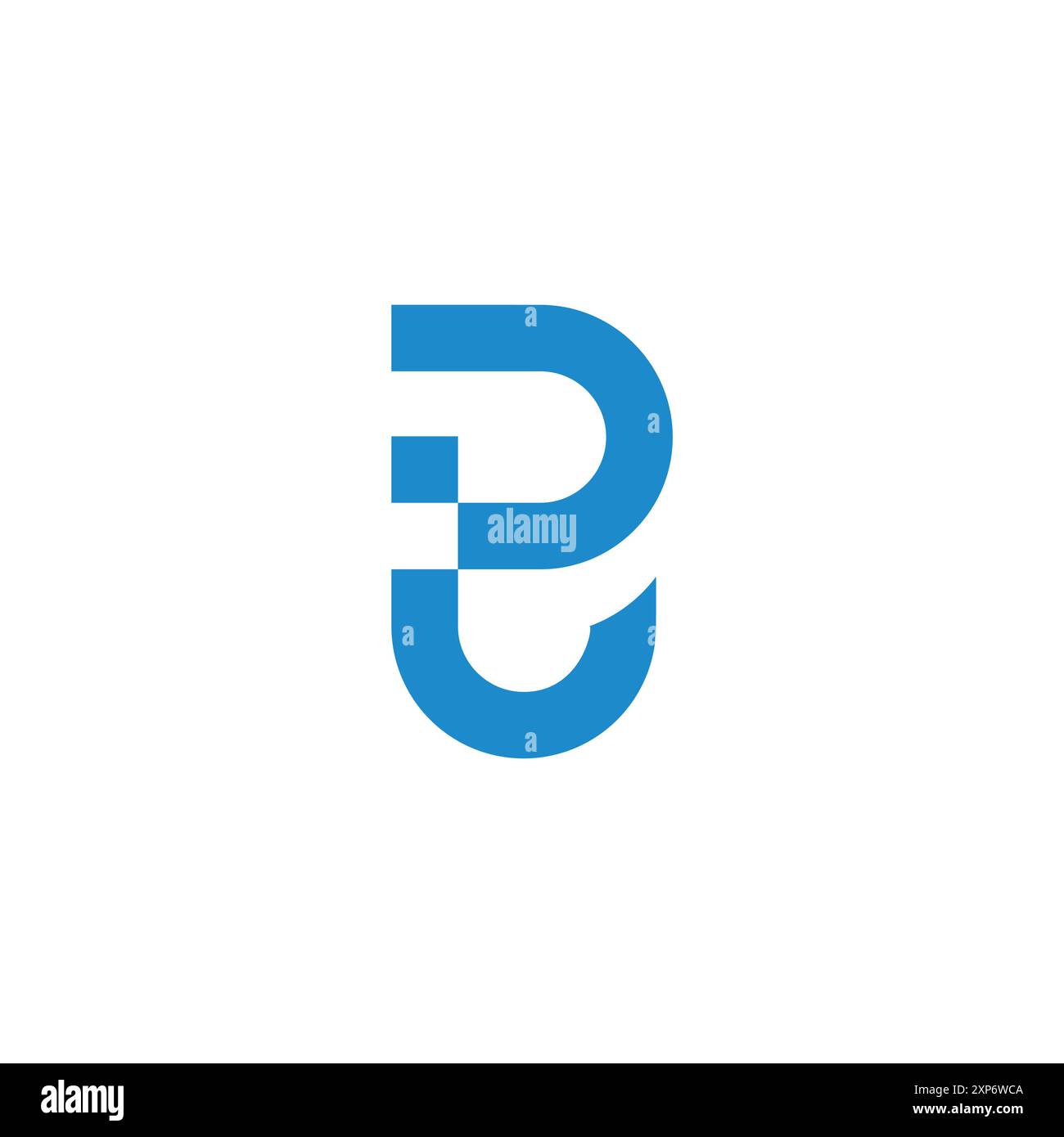 letter pj simple geometric linear dot logo vector Stock Vector