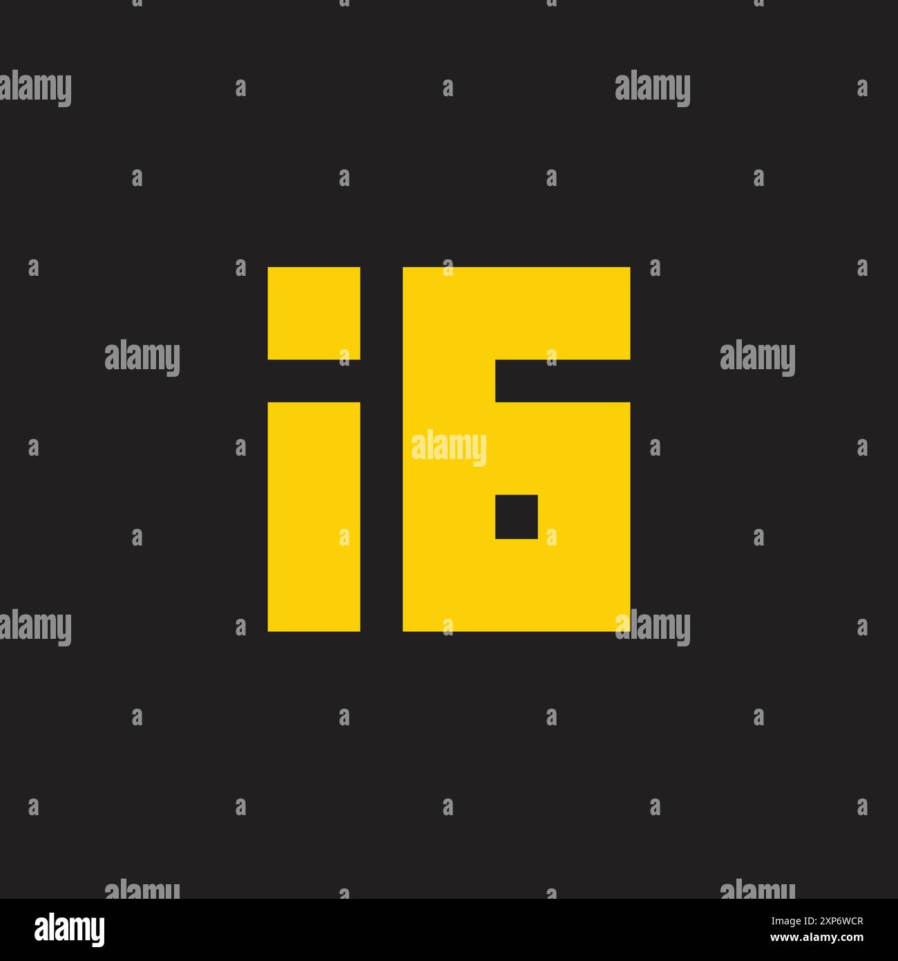 letter i6 simple geometric clean logo vector Stock Vector Image & Art ...