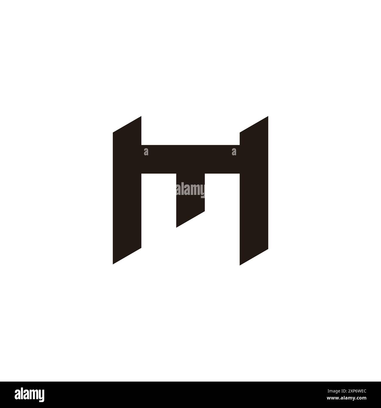 letter me abstract simple geometric logo vector Stock Vector