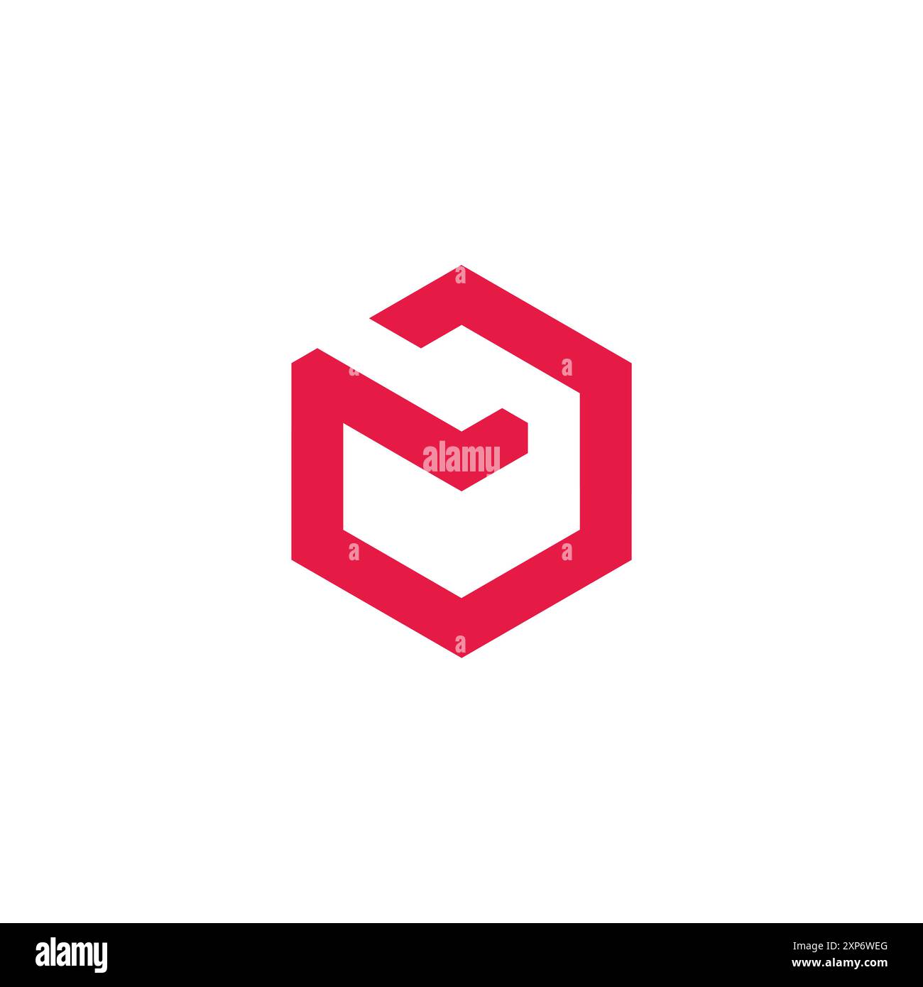 letter md abstract 3d flat hexagon logo vector Stock Vector Image & Art ...