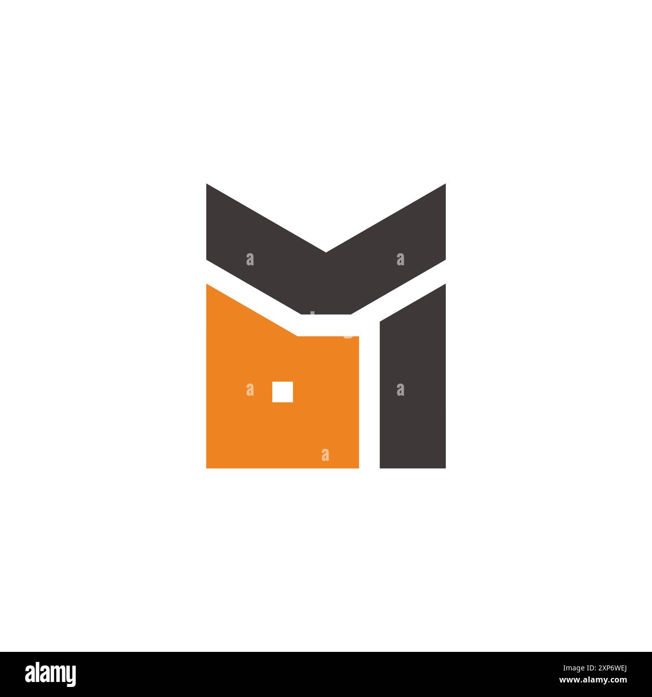 letter bm abstract simple geometric logo vector Stock Vector