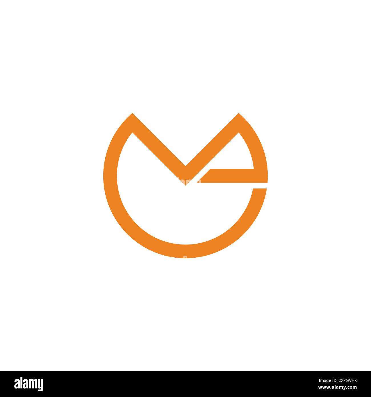 letter me abstract cat head logo vector Stock Vector