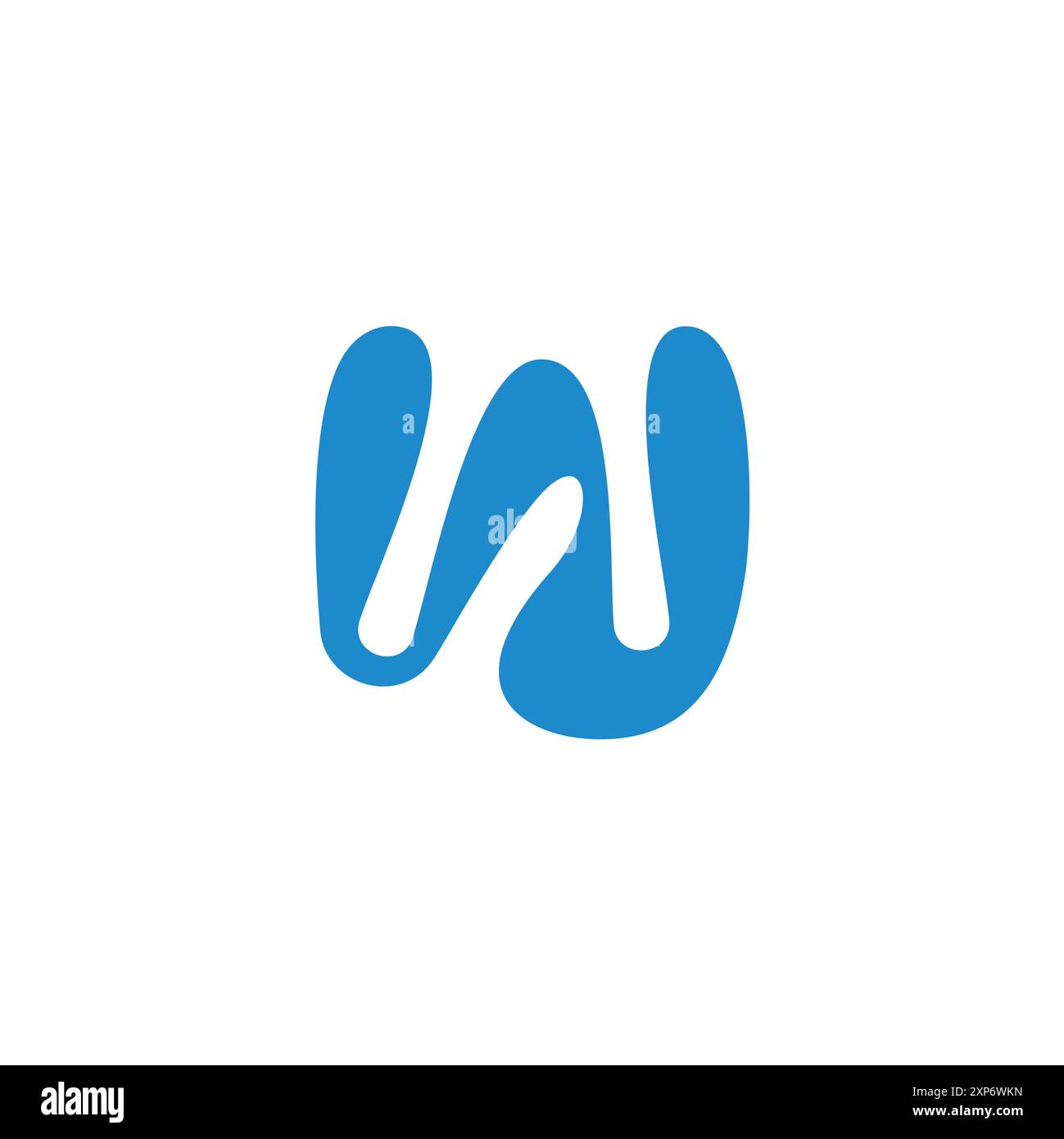 letter w wavy blue liquid water simple logo vector Stock Vector Image ...