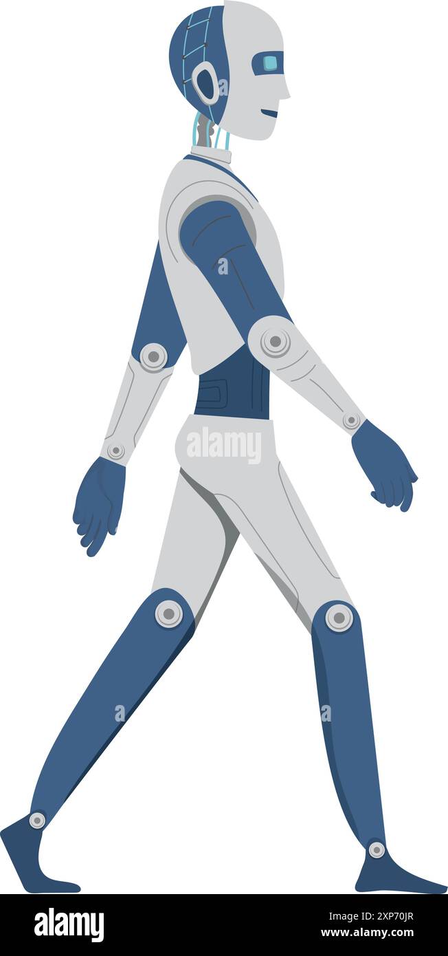 Robot walking side view Stock Vector Images - Alamy