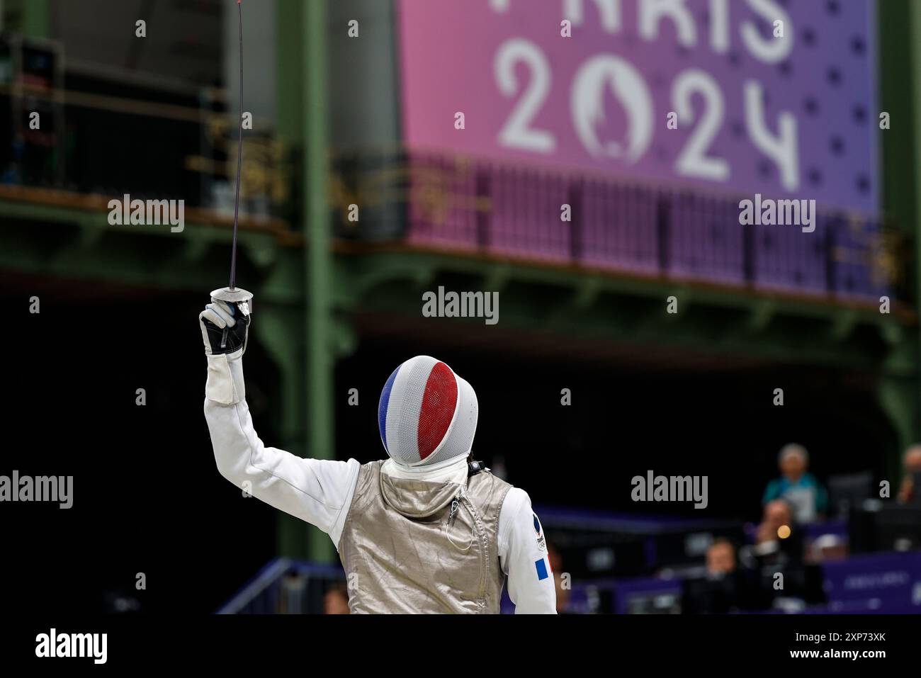 Enzo Lefort of France competes during Men's Foil Team Table of 8 of the ...