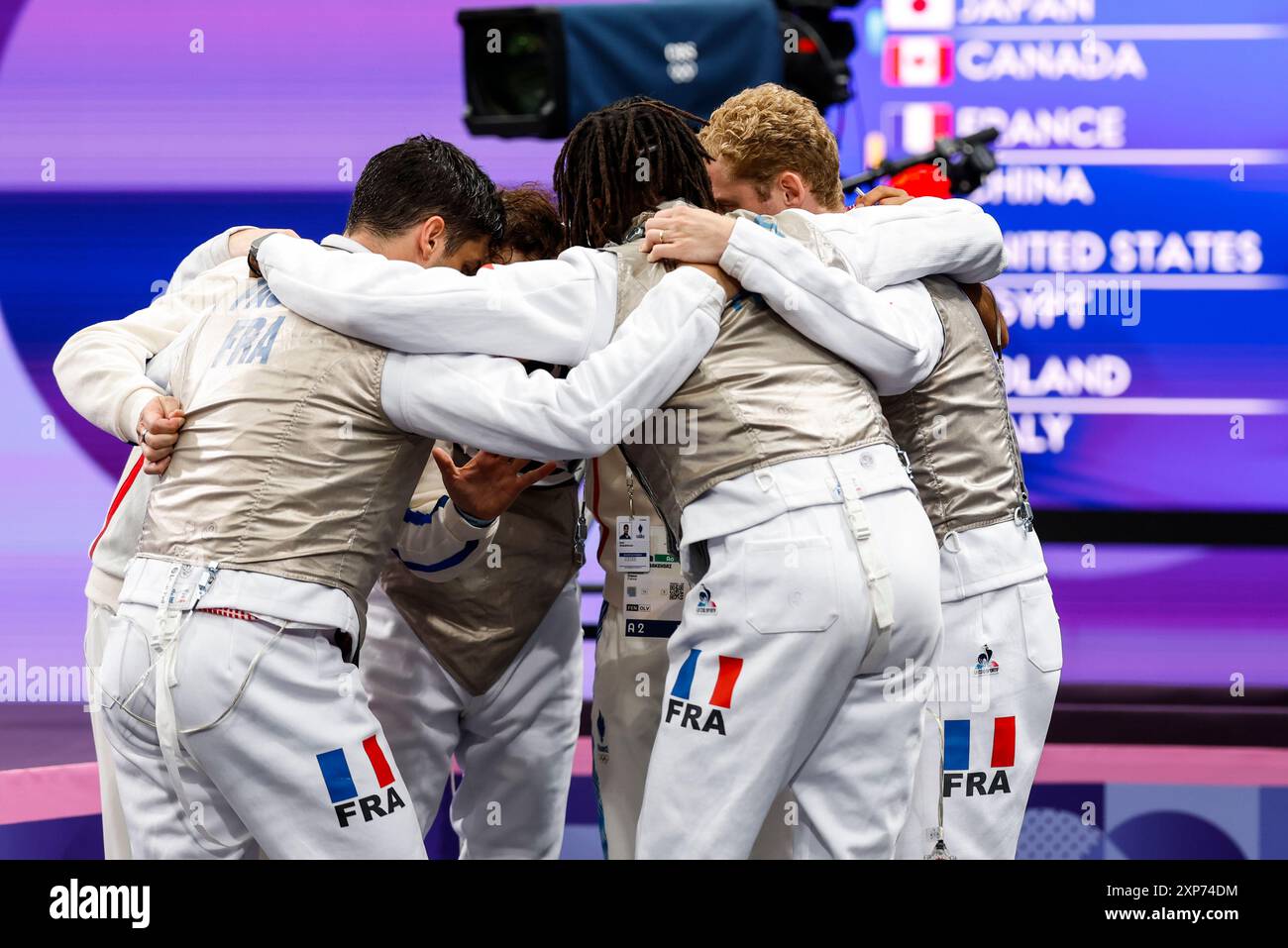 Philippe Riboud Team France wins 45-35 against Team China during Men's Foil Team Table ...