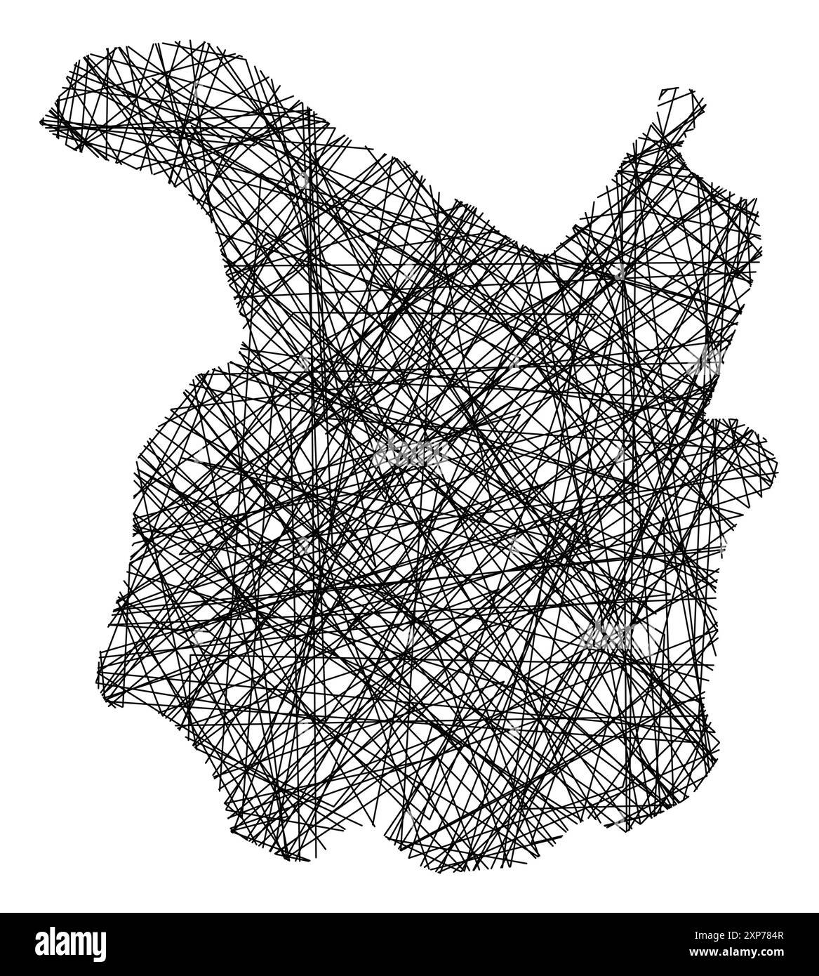 Symbol Map of the Province Pistoia (Italy) showing the state with black ...
