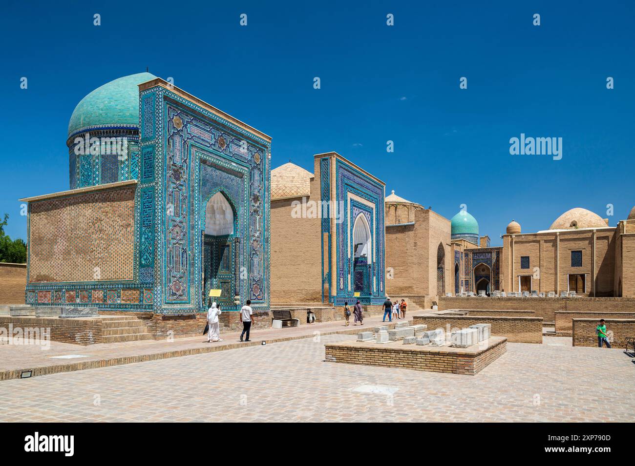 Shah-i-Zinda mausoleums, Samarkand, Uzbekistan Stock Photo