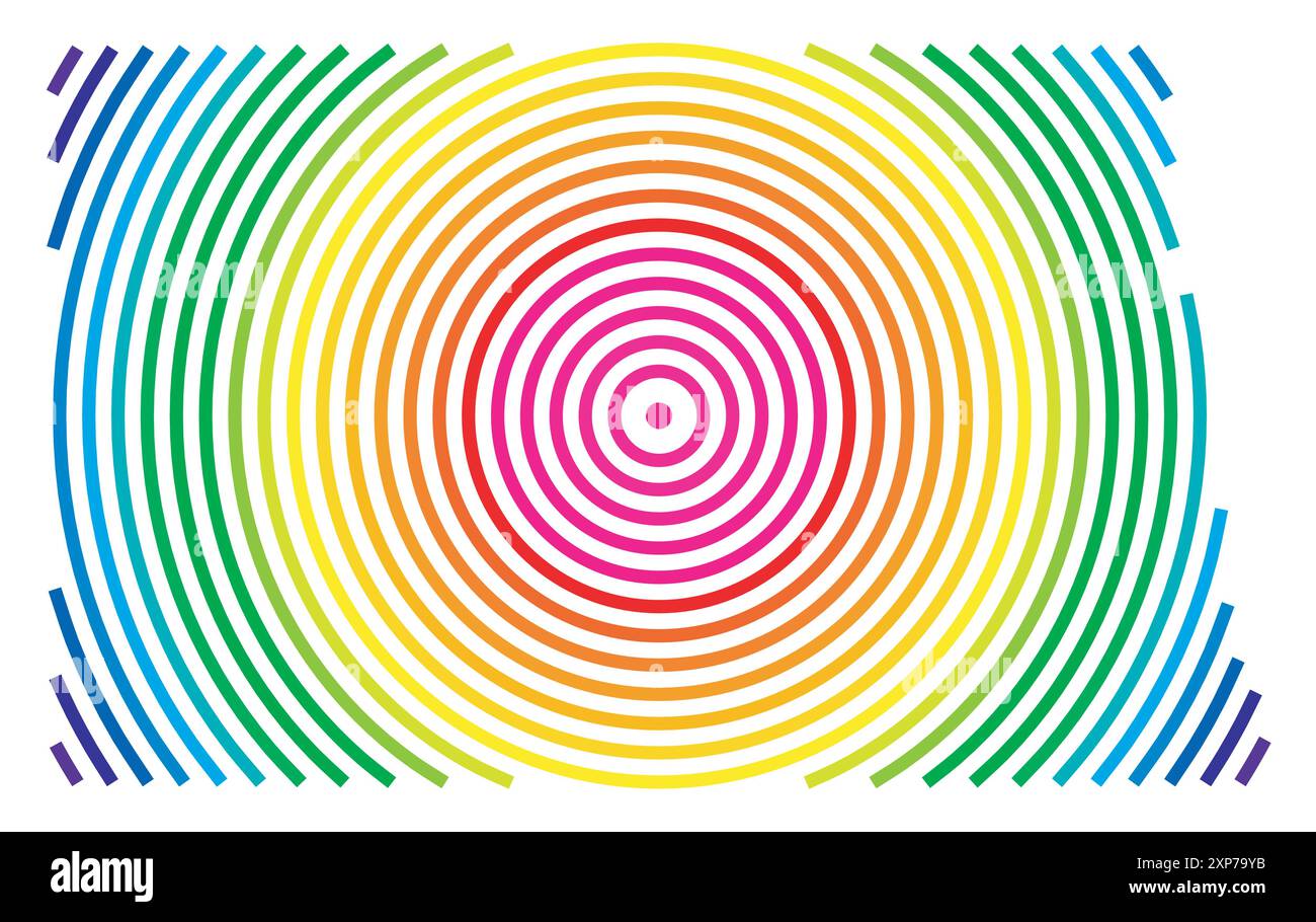 Symbol Map of the State North Dakota - Symbol Map Of The State North Dakota United States Of America Abstract Map Showing The State With Concentric Circles In Rainbow Colors Like A Shoot 2XP79YB