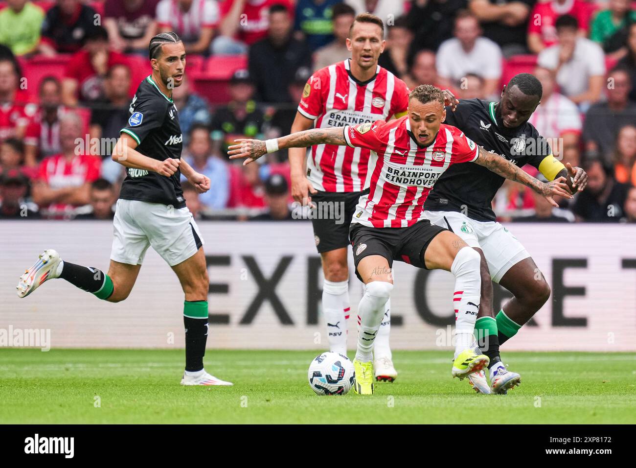 Eindhoven, The Netherlands. 04th Aug, 2024. Eindhoven Noa Lang of PSV Eindhoven, Lutsharel