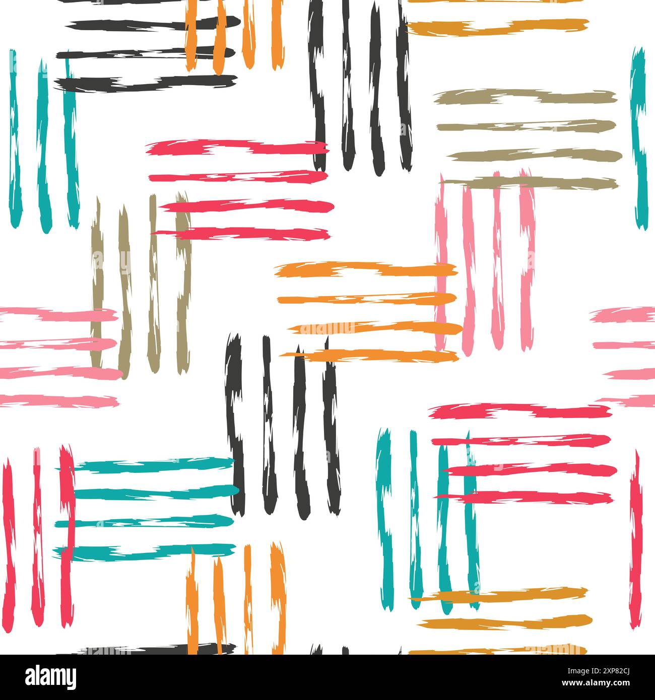 Abstract seamless pattern with colorful stripes. Vector striped background Stock Vector