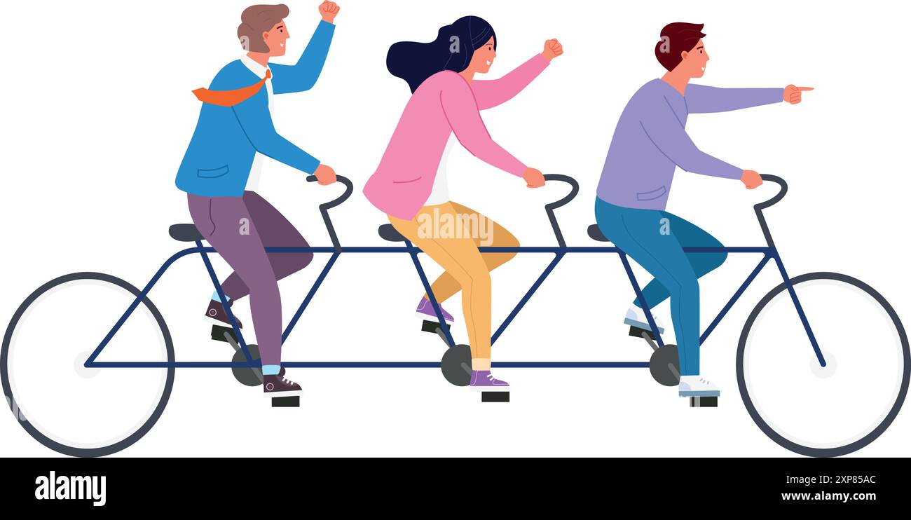 Bike riding group Stock Vector Images - Alamy