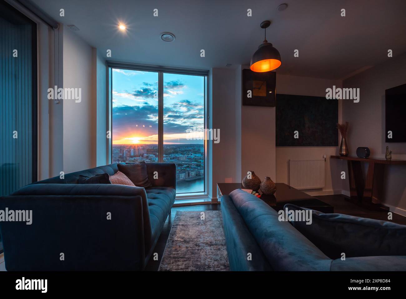 View of Penthouse interior design living room hi-res stock photography and ...