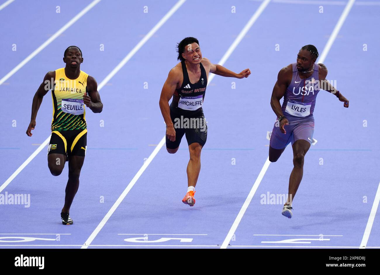 left to right) Jamaica's Oblique Seville, Great Britain's