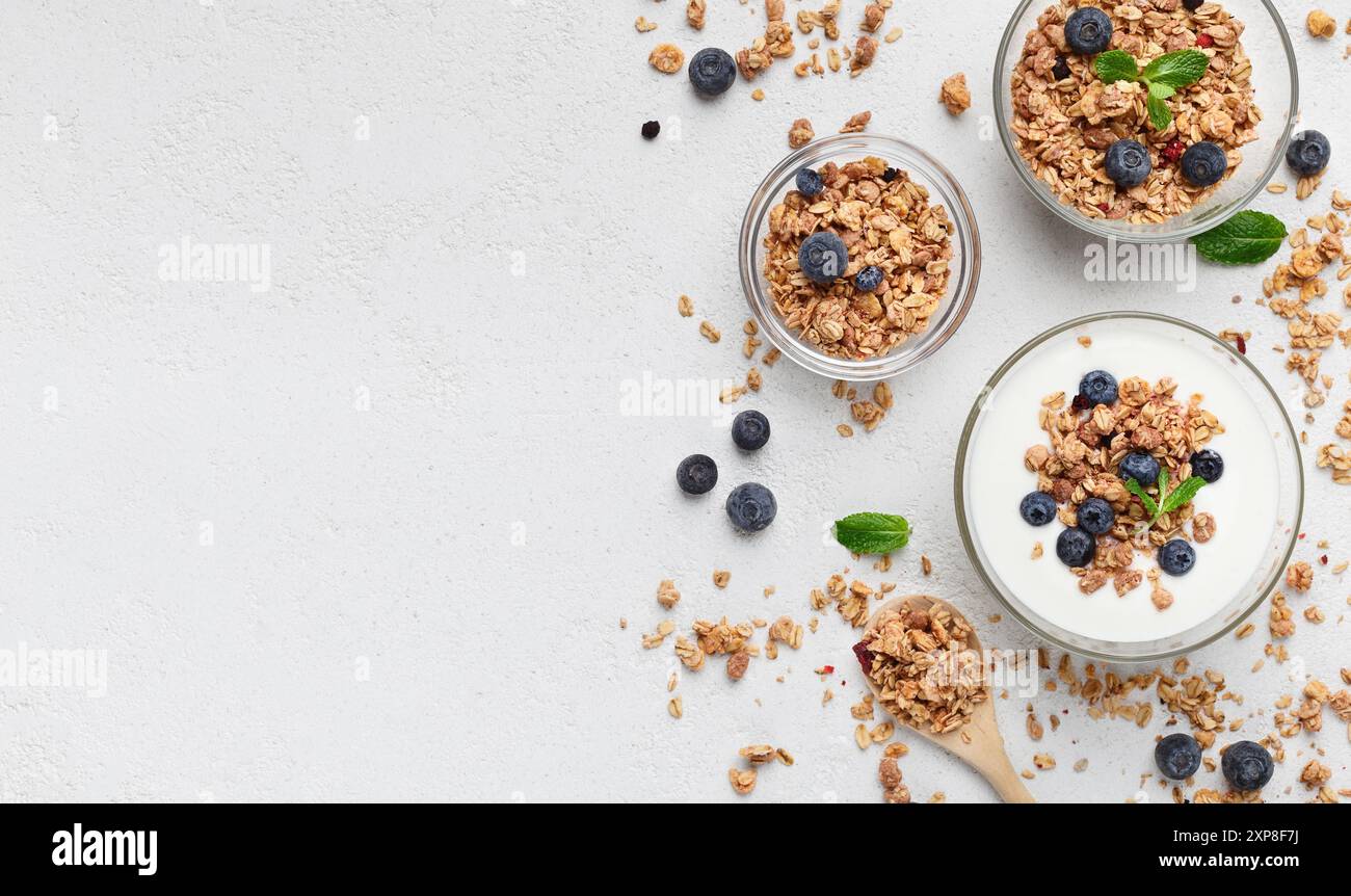 Healthy breakfast menu concept Stock Photo - Alamy