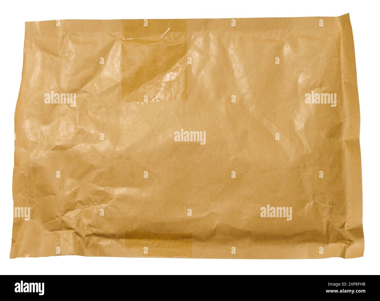 Rectangular envelope made of brown paper on isolated background Stock Photo