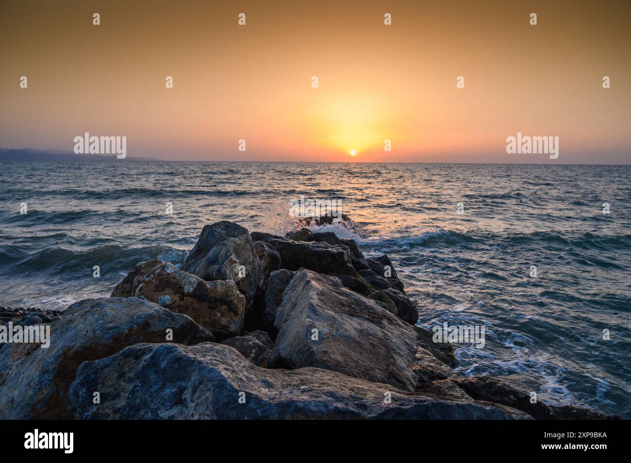 Mediterrenan Rocks Natural landscape of beautiful rock in Mediterranean sea shore Stock ...