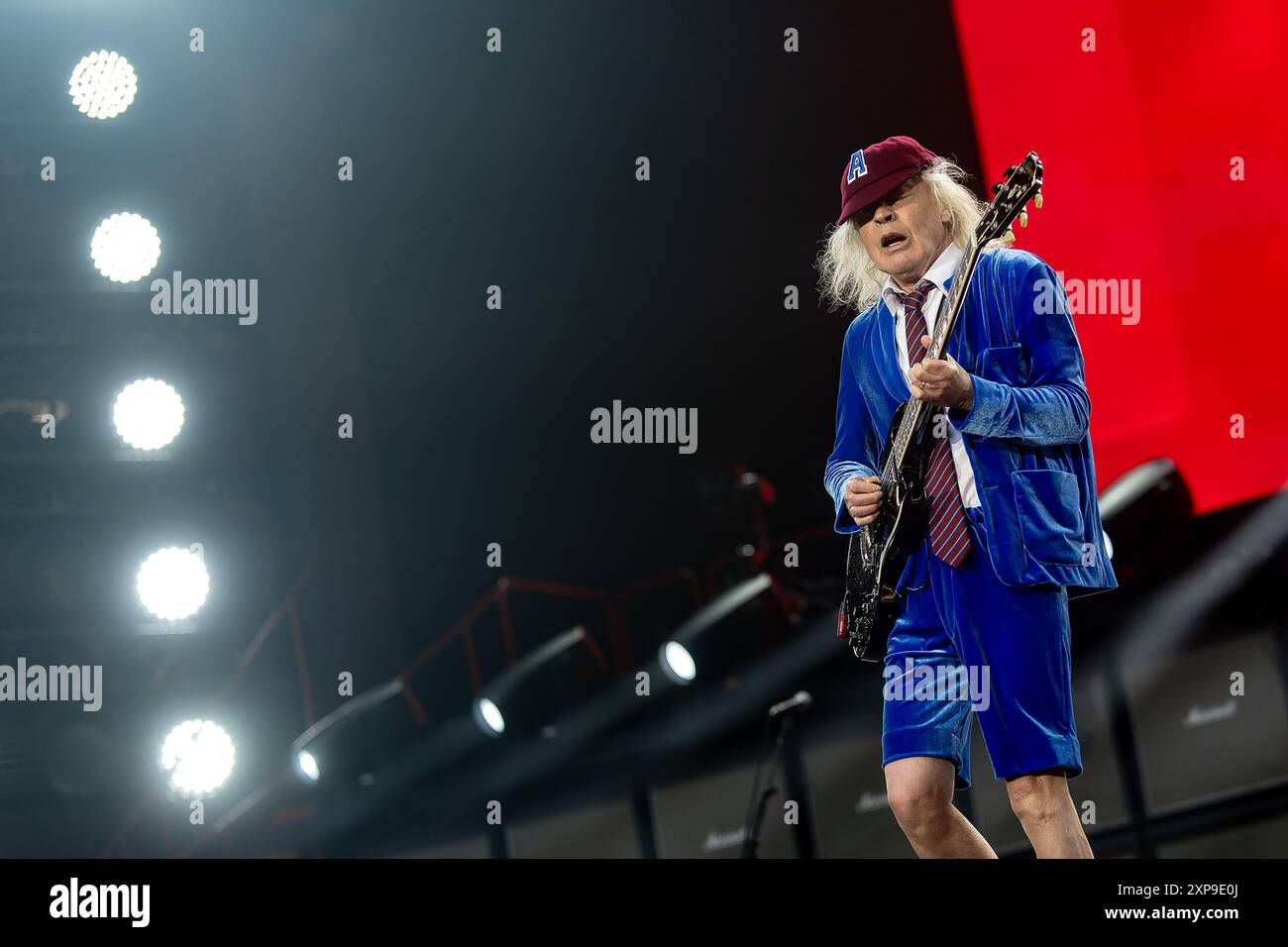 LONDON, ENGLAND: AC/DC perform at Wembley Stadium during their Power Up ...