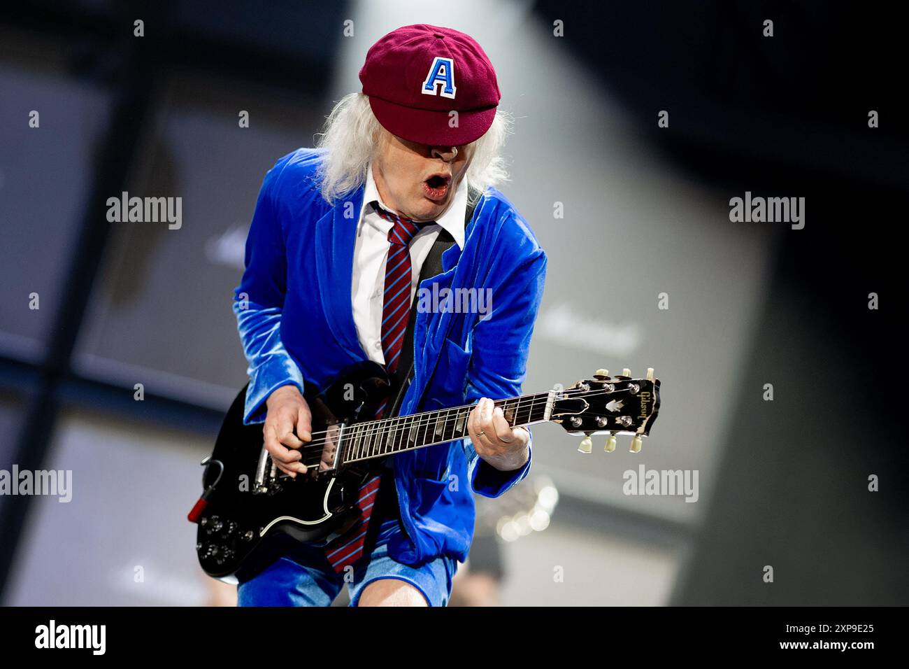 LONDON, ENGLAND: AC/DC perform at Wembley Stadium during their Power Up ...