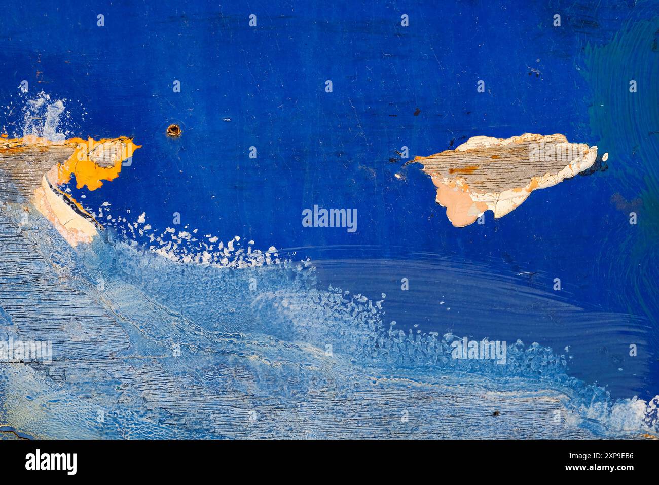 Close-up of fishing boat hull in Favignana Harbour, Sicily, Italy Stock Photo